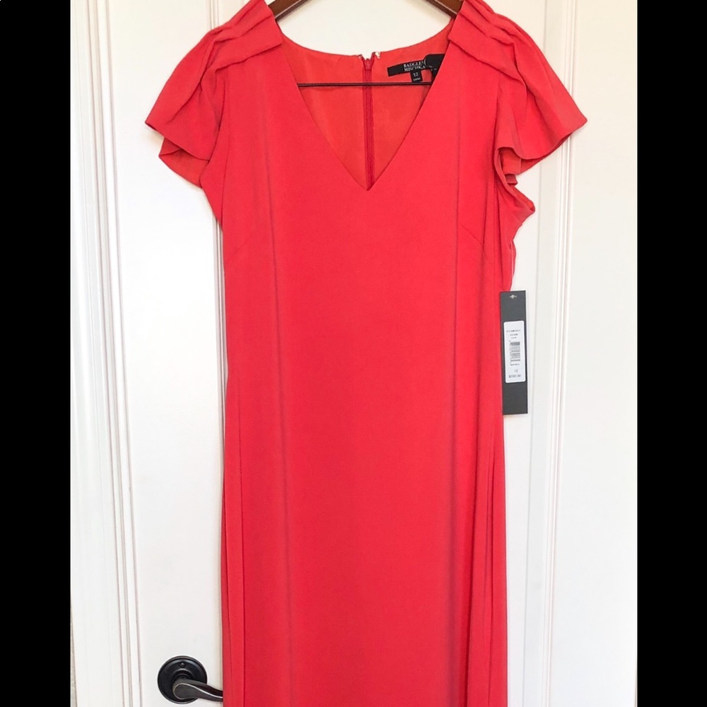 Badgeley Mischka Coral Hi-Low Dress